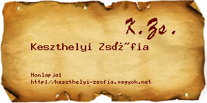 Keszthelyi Zsófia névjegykártya