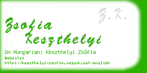 zsofia keszthelyi business card